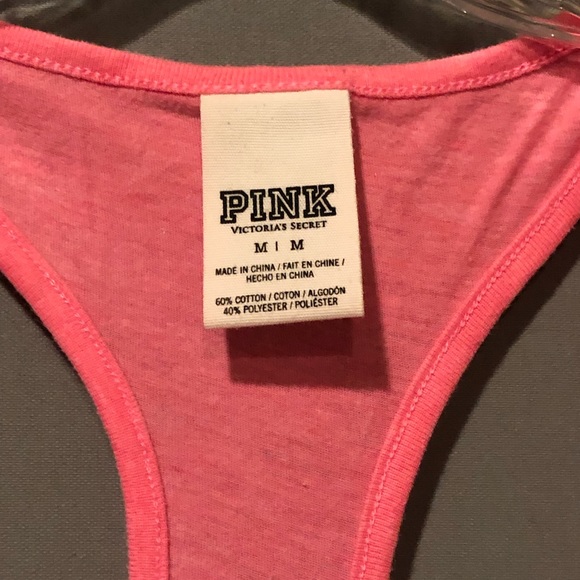 COPY - Pink with black sparkle palm tree tank top from vs - Picture 3 of 4